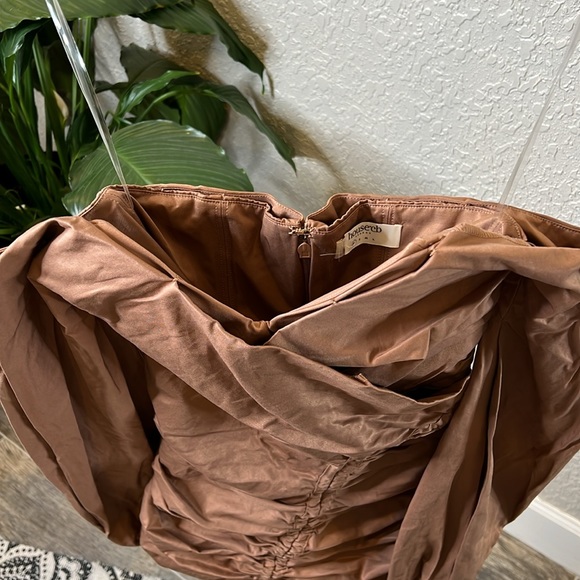 HOUSE OF CB 'Indra' Mocha Off The Shoulder Wrap Mini Dress NWOT - Picture 13 of 13